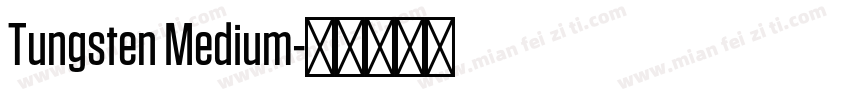 Tungsten Medium字体转换